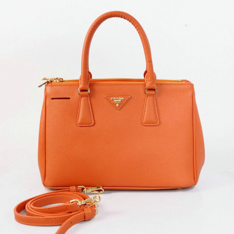 2014 Prada saffiano calfskin 33cm tote BN2274 orange on sale